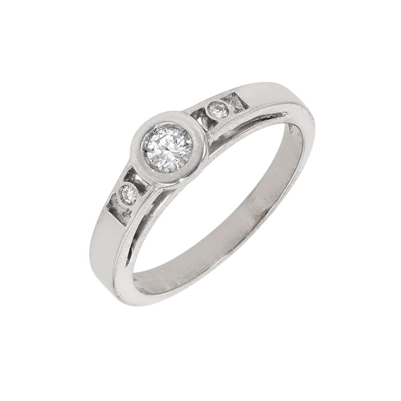 Bague diamants 0.21 carat or blanc 3.82g Comme neuf -  reconditionné disponible sur Gemme Les Bijoux